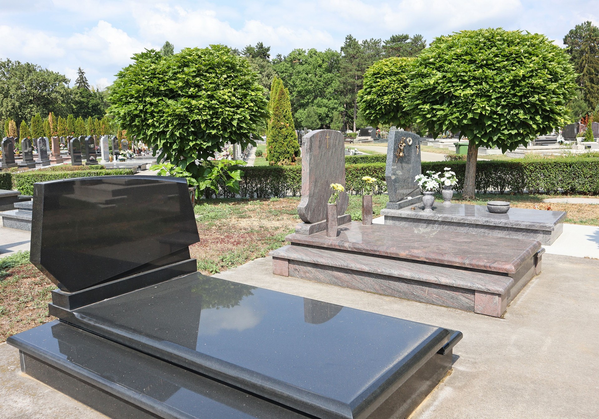 Tombstones in the public cemetery